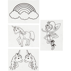 Shrink Plastic with Designs - Unicorns, 4 sheets