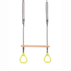 Trapeze Swing with Rings - Lime (Black Rope)
