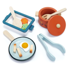 Wooden Pot, Pan & Casserole Play Set