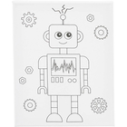 Colour-In Canvas 24x30 cm - Robot