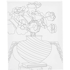 Colour-In Canvas 24x30 cm - Flower Vase