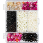 Jewelry Starter Set - Agates, Black/Pink/White
