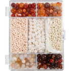 Jewelry Starter Set - Agates, Beige/Brown/White
