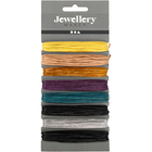 Cotton Cord Ø1 mm - Metallic, 8 pcs