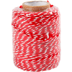Cotton Twine - Red/White, 50 m