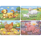 Puzzle with 2-8 pcs - Farm Animal Families