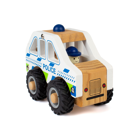 Police Car with Rubber Wheels - H: 10 cm