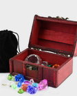 Wooden Treasure Chest with Diamonds & Gems