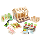 Dollhouse Accessories - Greenhouse and Garden Set