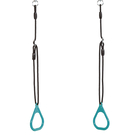 Plastic Gym Rings - Turquoise (Black Rope)