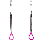 Plastic Gym Rings - Pink (Black Rope)