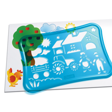 Drawing Stencils incl. Markers - Farm 