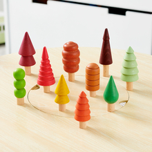 Seasonal Woodland Trees Wooden Figures, 10 pcs