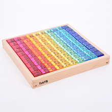 Mirror Tray with Translucent Gem Cubes, 100 pcs