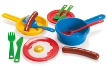 Play Set with Plates, Pans & Food, 13 pcs