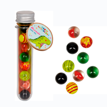 Glass Marbles - Dinosaur, 9 pcs
