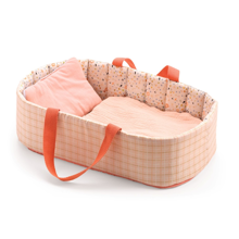 Pomea Doll Accessories - Carry Cot, Pink Lines