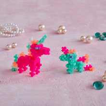 Plus-Plus - Pearl Unicorns, Tube with 100 pcs