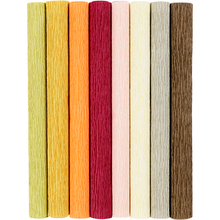 Stretchy Crepe Paper - Soft Colours, 8 Sheets