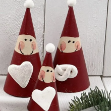 Paper Mache Cones H: 8 cm, 10 pcs 