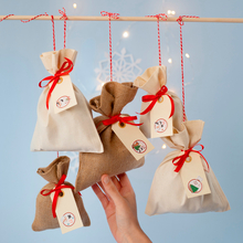 Burlap Gift Bags 15x20 cm - Brown, 4 pcs
