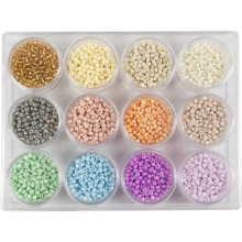 Seed Beads Ø3 mm 12 x 17 gr - Pastel