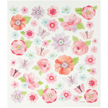 Stickers - Pink/Purple Spring Flowers, 1 Sheet