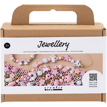 DIY Jewelry Kit w. Wooden Beads - Pastel Colours