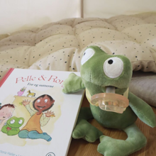Frog Plush with Pacifier
