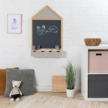 Chalkboard with Shelf and Drawers 