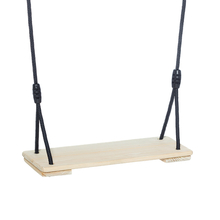Wooden Swing 44x17.5 cm (Black Rope)