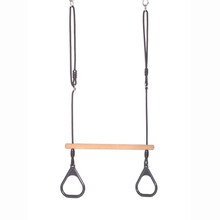 Trapeze Swing with Rings - Anthracite (Black Rope)