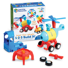 123 Build It! Rocket-Train-Helicopter Building Set