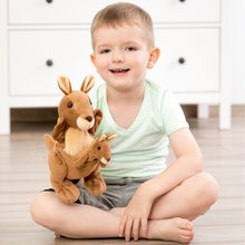 Hand & Finger Puppet - Kangaroo with Baby 