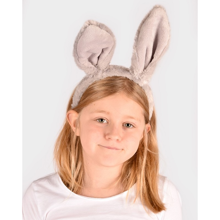 Headband with Bunny Ears - Grey 