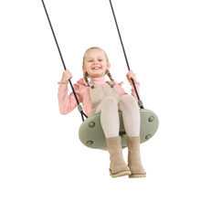 Plastic Swing 45x24 cm - Sage Green (Black Rope)