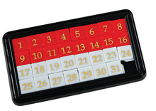 Sliding Puzzle with Numbers (1-31)
