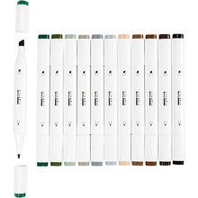 Dual-Tip Markers - Natural, 12 pcs 