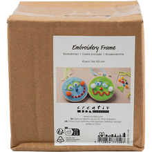 Plastic Embroidery Hoops Ø9.5 cm, 10 pcs 