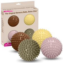 Sensory Balls Ø10 cm - Boho Chic, 4 pcs