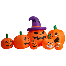 Inflatable Light-Up Halloween Pumpkin, 210 cm