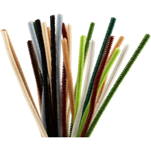 Chenille Pipe Cleaners Ø6 mm - Natural, 25 pcs