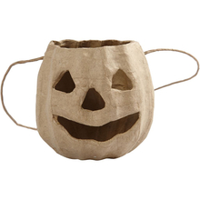 Paper Mache Jack-o-Lantern with Handle H: 8.5 cm