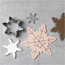 Clay/Cookie Cutters - Snowflake, 4 pcs