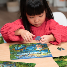 Puzzle with 3 x 49 pcs - Dinosaurs