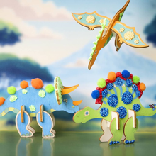 Build & Paint Your Own Wooden Dinosaurs, 3 pcs
