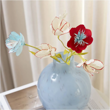 Crepe Paper Mini Kit - Colourful Flowers, 5 pcs