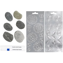 DIY Wabi-Sabi Rock Painting Kit with Stencils 