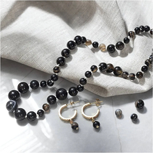 Jewelry Kit - Black Agate Necklace & Earrings