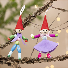 DIY Christmas Craft - Elves, 2 pcs